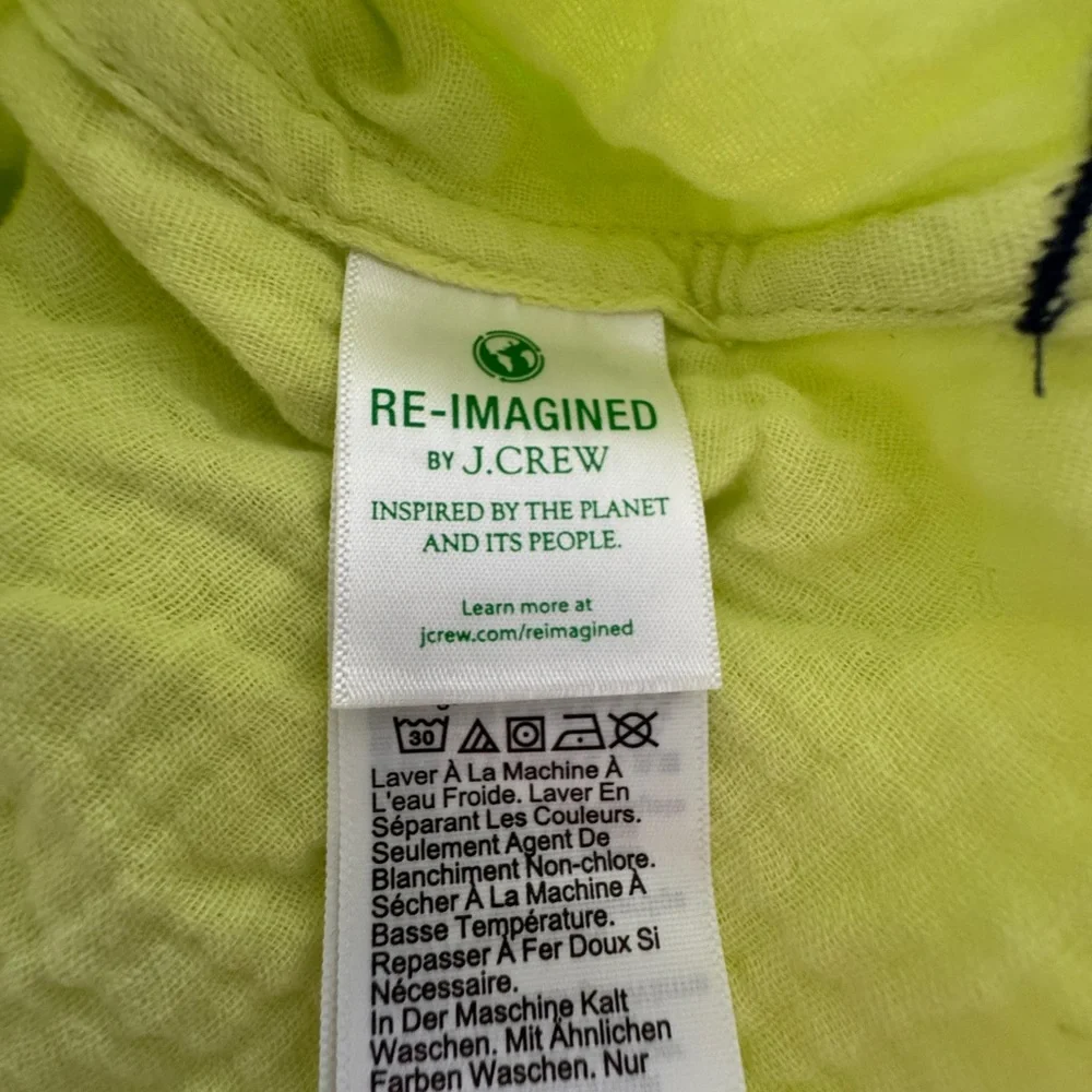 NWT J. Crew Neon Yellow Blouse. Size M